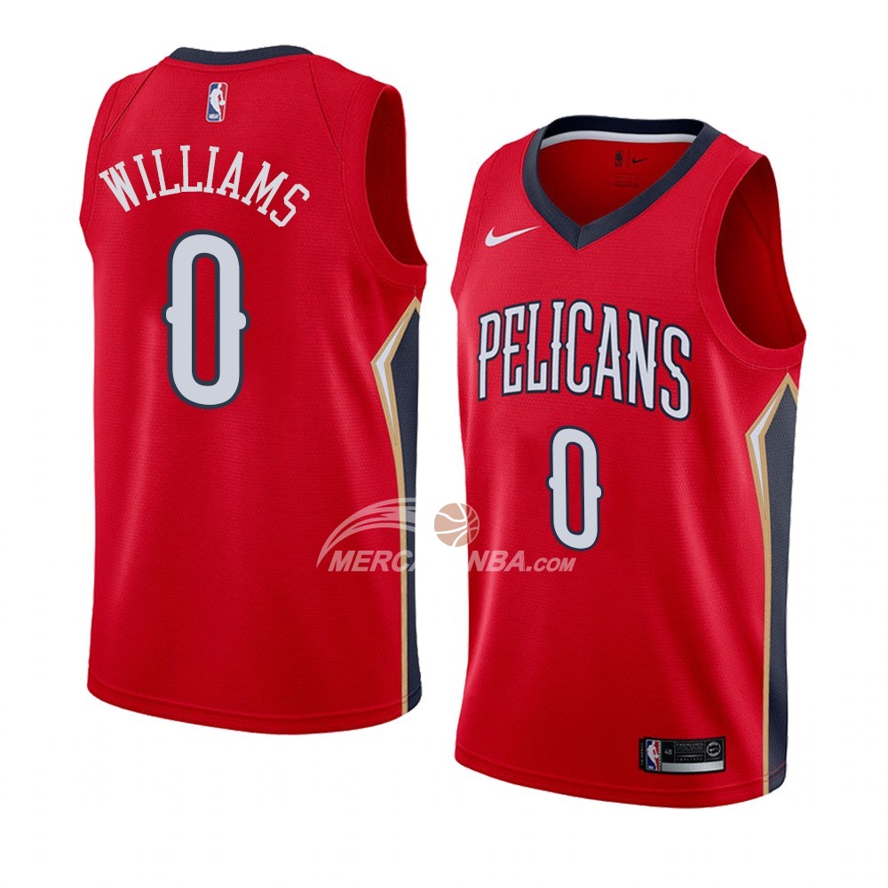 Maglia New Orleans Pelicans Troy Williams Statement 2018 Rosso